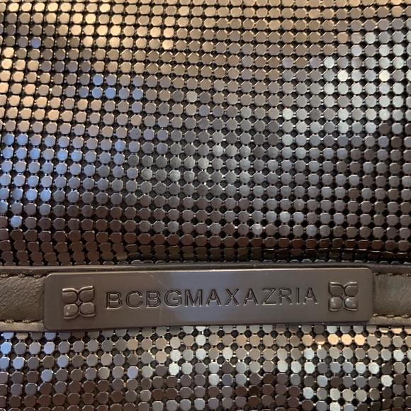 BCBGMaxAzria Silver & Grey Leather Clutch Purse - Picture 2 of 5